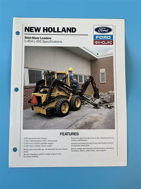 new holland l454 skid steer specs|new holland l454 parts list.